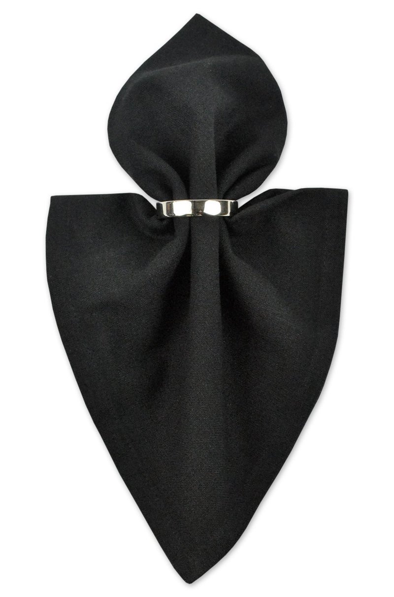ITOS365 Cotton Dinner Napkins Black - 6 Pack (18 inches x18 inches) Soft and Comfortable - Durable Hotel Quality - Ideal for Events and Regular Home Use - Image 3